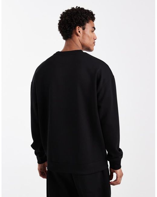 Brave Soul Black Co-ord Scuba-style Fabric Sweatshirt for men