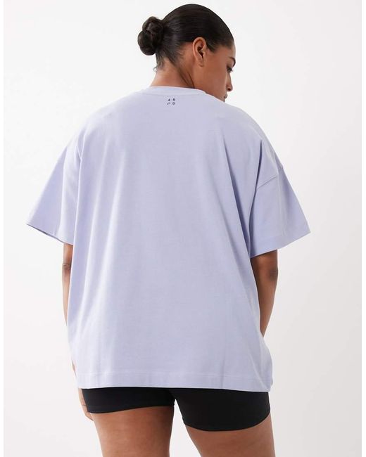 4505 Blue Curve Icon Heavyweight Cotton Oversized T-shirt With Quick Dry Finish