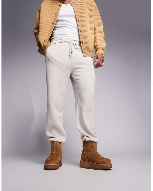 ASOS Laarzen Van Imitatiesuède Zonder Sluiting En Met Dikke Zool in het Brown voor heren