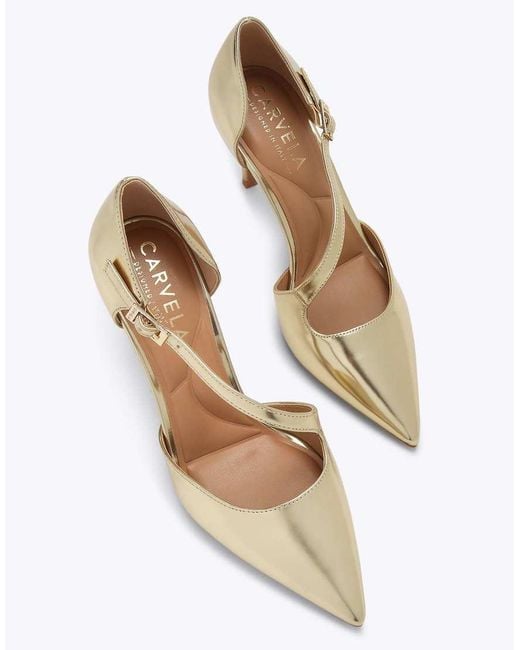 Carvela Kurt Geiger Metallic Lorita Court Heeled Shoes