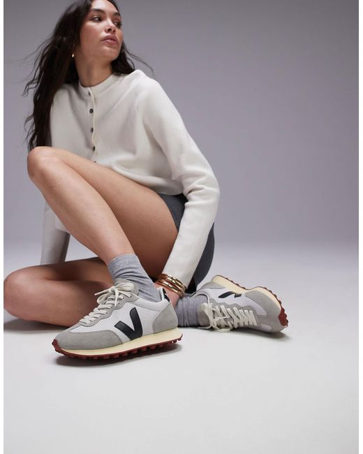 Veja Gray – rio branco – sneaker aus wildleder und alveomesh