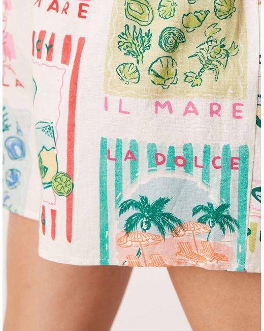 Miss Selfridge Red Shorts