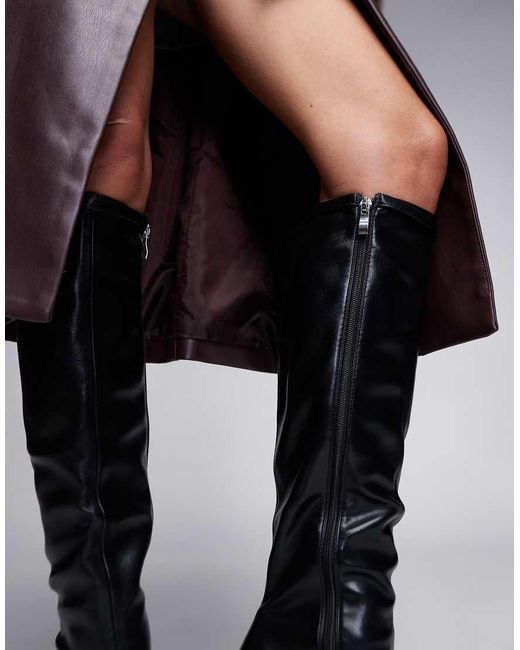 SIMMI Black Simmi London Palace Stilleto Pointed Knee Boot