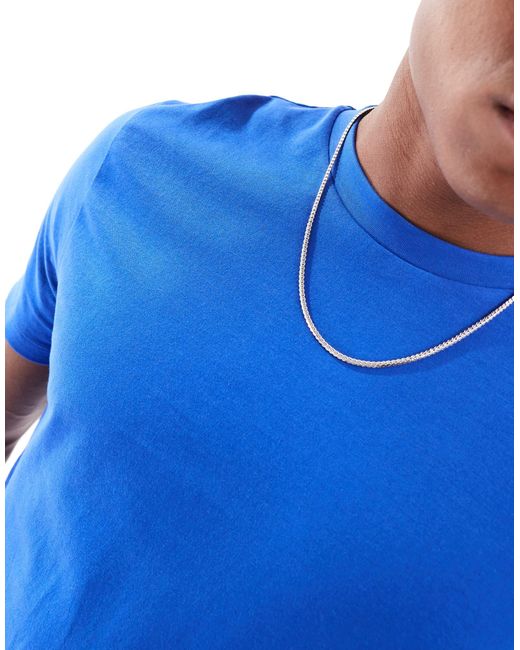 T-shirt ras ASOS pour homme en coloris Blue