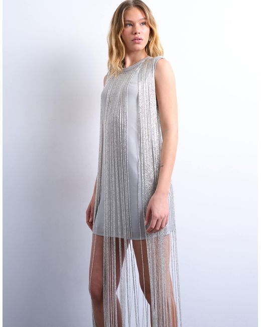 brown sleeveless dress Dust Sleeveless Speckled Dress