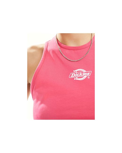 Camiseta rosa oscuro sin mangas powers Dickies de color Red