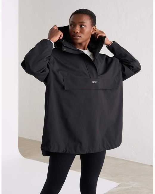 Anorak Extragrande Impermeable Aim'n de color Black