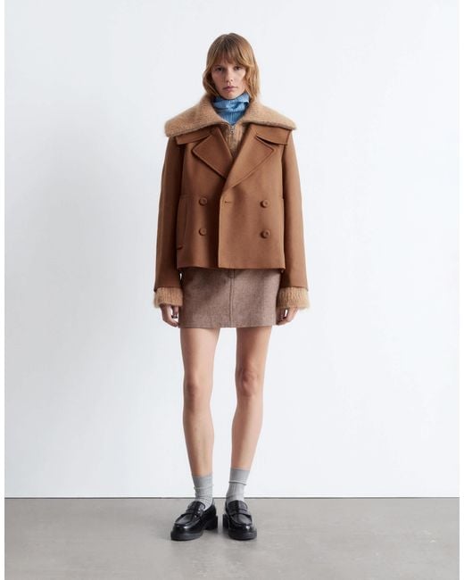Manteau court avec poignets à lanières - marron & Other Stories en coloris Black