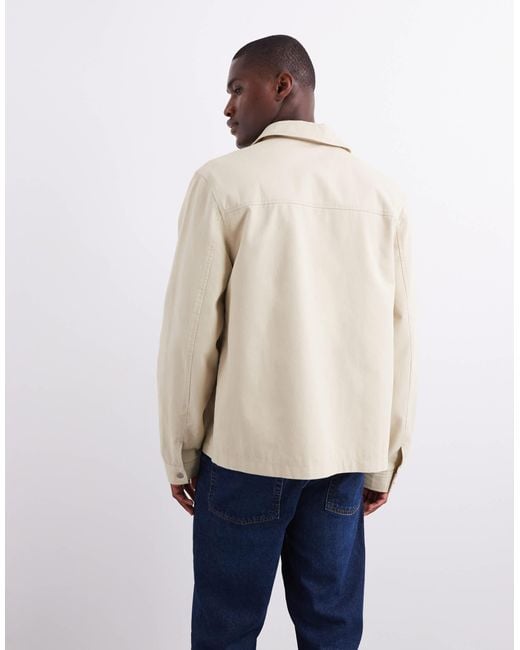 ASOS Natural Harrington Jacket for men