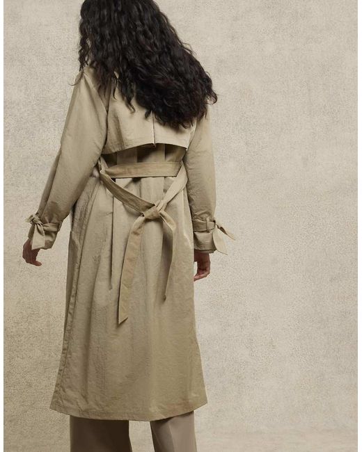 River Island Natural Relaxed Wrap Trench Coat