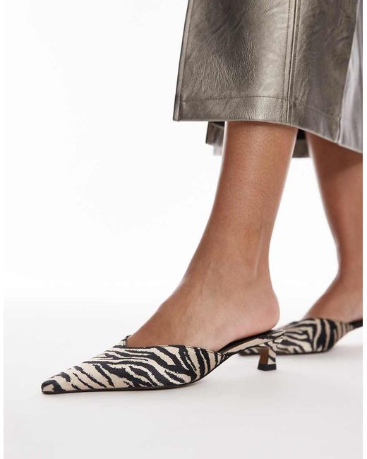 TOPSHOP Gray Dolly Closed Toe Heels