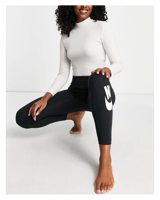 Nike yoga luxe - crop top à manches longues en tissu dri-fit - cassé Nike en coloris White