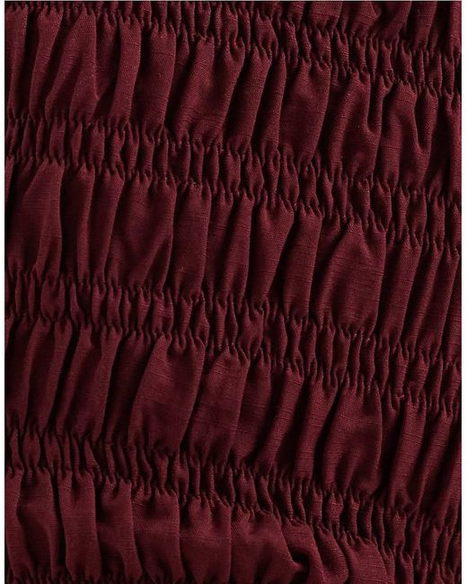 Motel Red Kubo Ruched Shorts