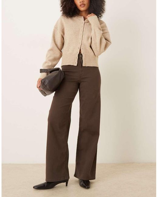 Jdy Natural Iris High Waist Wide Leg Jeans
