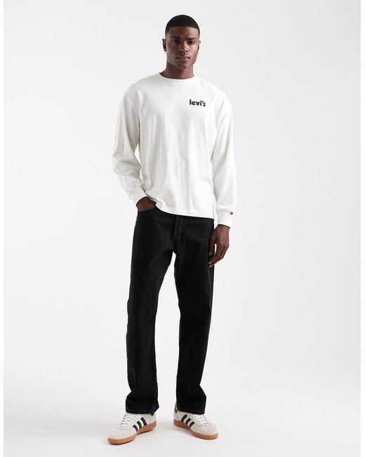 Levi's – langärmliges shirt in Natural für Herren