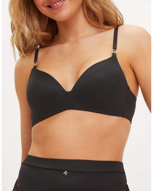 KBX Black Charlotte Padded Non Wire Bra