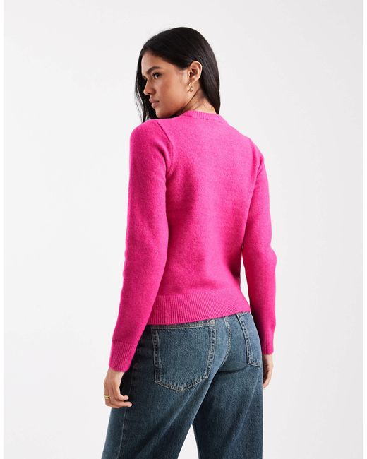 Pull ras New Look en coloris Pink