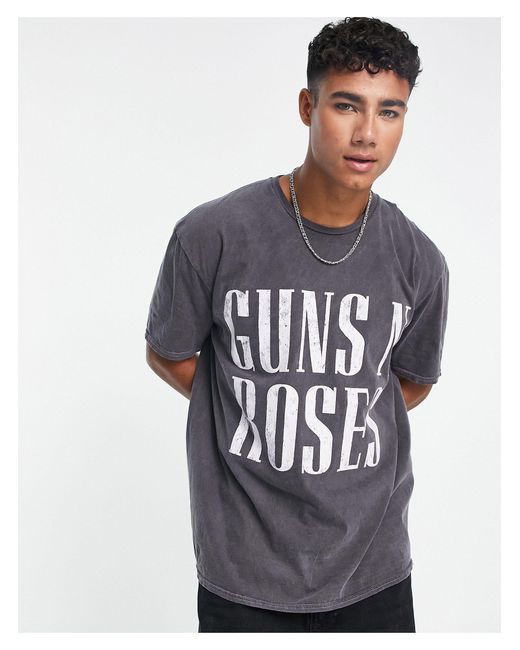 New Look Gray Guns N' Roses T-shirt for men