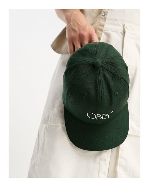 Basque - casquette à 6 empiècements Obey pour homme en coloris Vert | Lyst