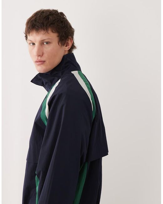 Calvin Klein Blue Colour Block Windbreaker for men