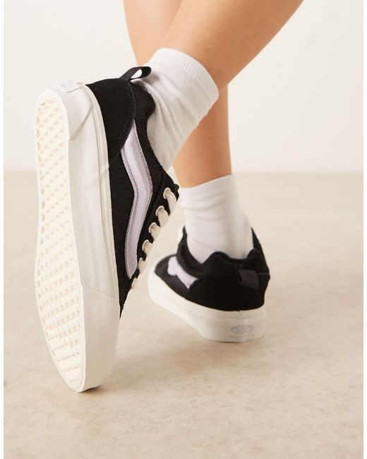 Vans Black – knu skool – sneaker mit ponyfell