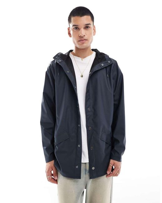 Rains Blue 12010 Waterproof Short Jacket for men