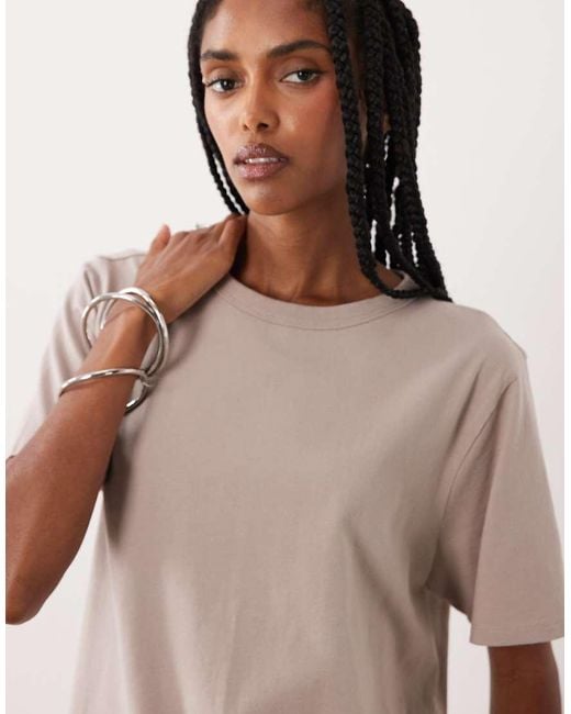 Abercrombie & Fitch Natural Oversized Short Sleeve Everyday T-shirt