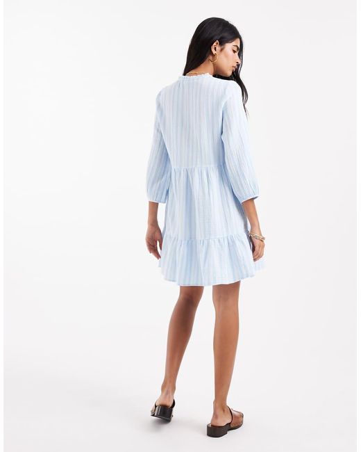 Vero Moda Blue Smock Mini Dress