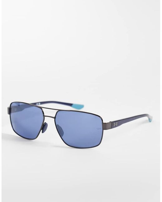 Under Armour Sunglasses Blue Under Armour Takeoff Rectangular Sunglasses With Lenses for men