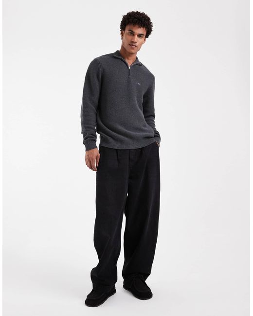 Pull à demi-zip gris Levi's pour homme en coloris Black