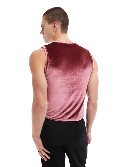 ASOS Red Muscle Fit Vest for men