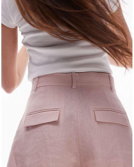 & Other Stories Bermuda Shorts Van Linnen in het Pink