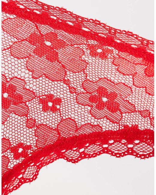 ASOS Multicolor 3 Pack All Over Lace Dipped Front Thong