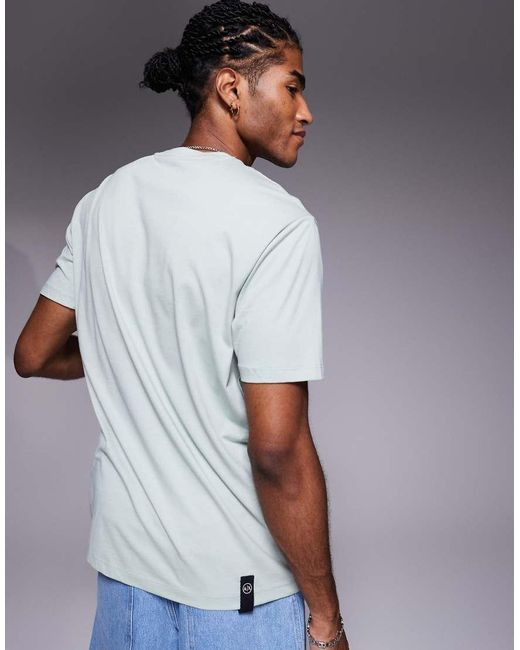 ARMANI EXCHANGE White Short Sleeve Central Logo T-shirt for men