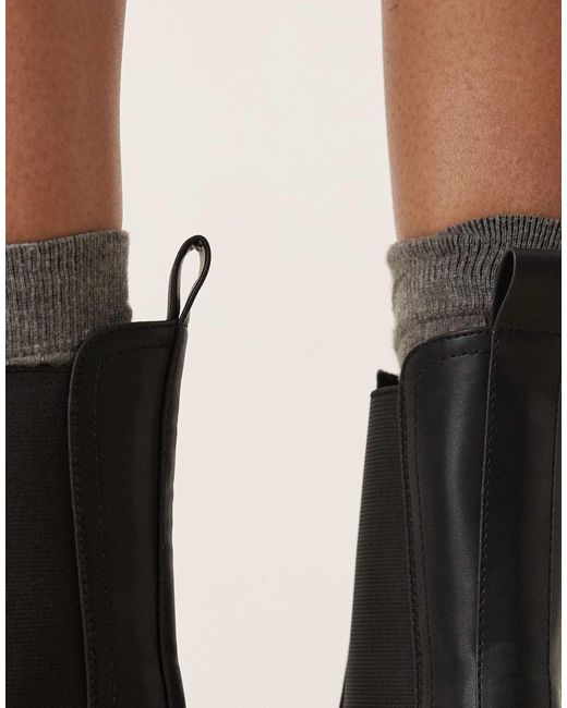 Rae - bottes chelsea chunky à talon Asos Design Wide Fit en coloris Black