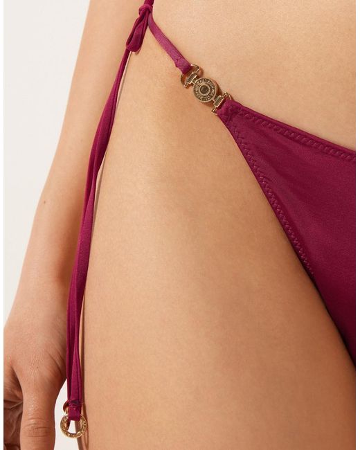 Calzedonia Red Tie Bikini Bottoms Minimal Fit