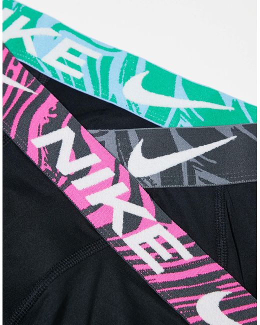 Nike Black Dri-fit Essential Microfibre Briefs 3 Pack for men