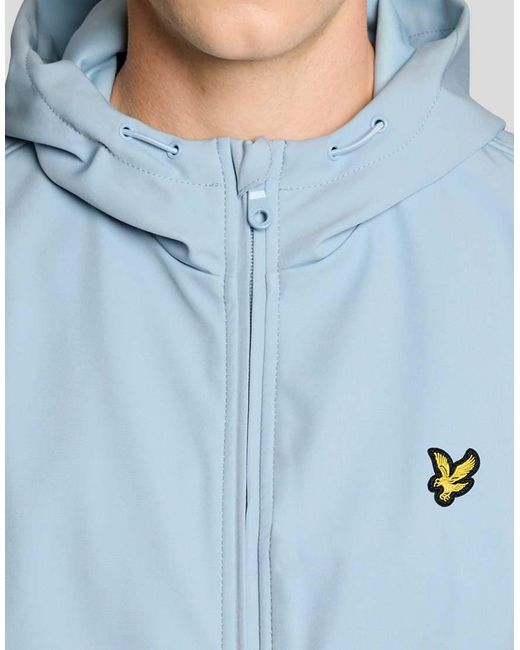Lyle & Scott Blue Mesh Lined Softshell Jacket for men