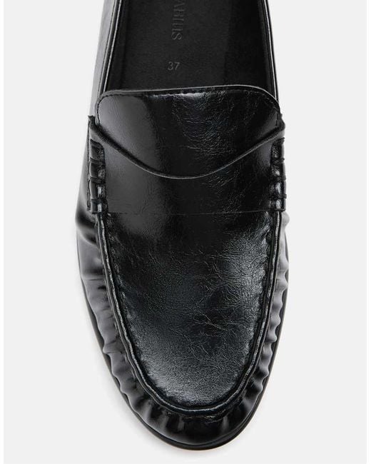 Stradivarius White Leather Effect Penny Loafers