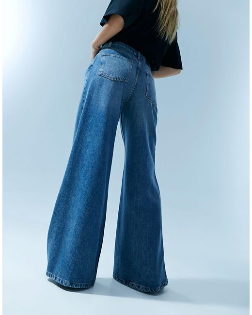 ASOS Blue Premium Pleated Jean