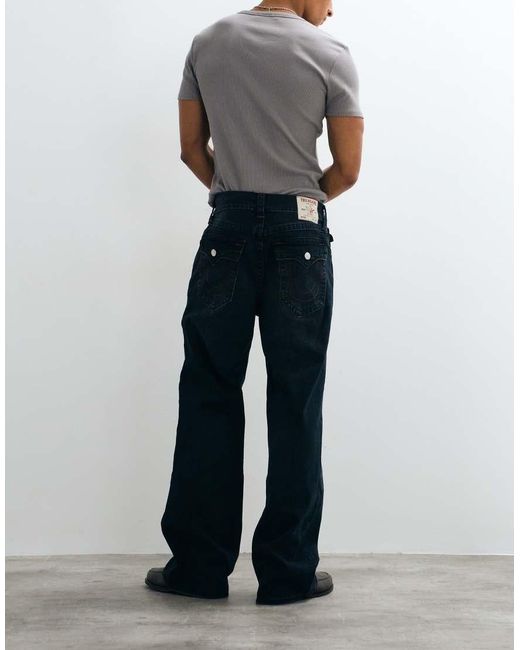 True Religion Gray Vinny Flap Pocket Straight Jeans for men