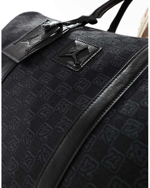 Nike Black Monogram Duffle Bag for men