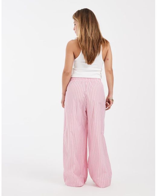 Only Petite Pink Wide Leg Trousers