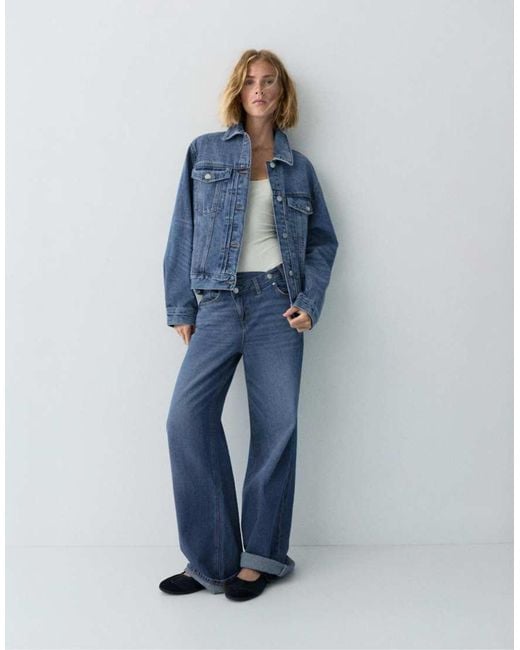 Pull&Bear Blue Denim Trucker Jacket