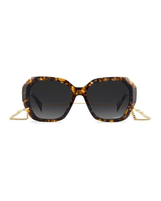 Missoni Sunglasses Black Oversized Chain Sunglasses With Dark Shaded Lenses