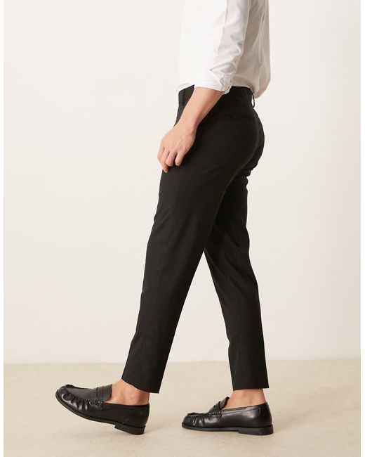 ASOS Black Smart Tapered Fit Pants for men