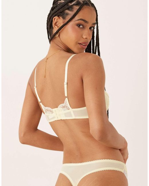 KAT THE LABEL Natural Arabella Underwire Lace Bra