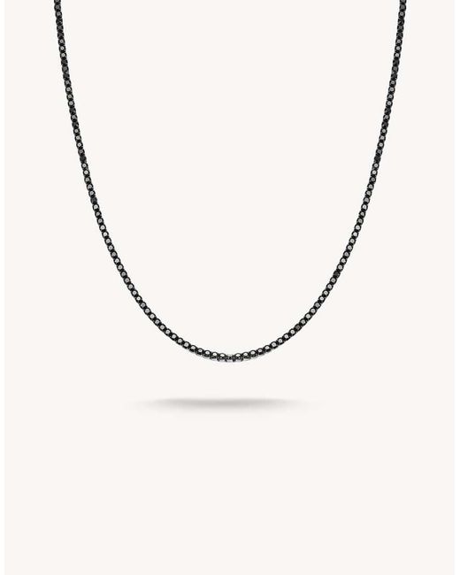 Collana Argentata E Nera di Thomas Sabo in Metallic