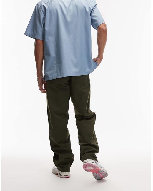 Carhartt Blue Simple Relaxed Straight Pants for men