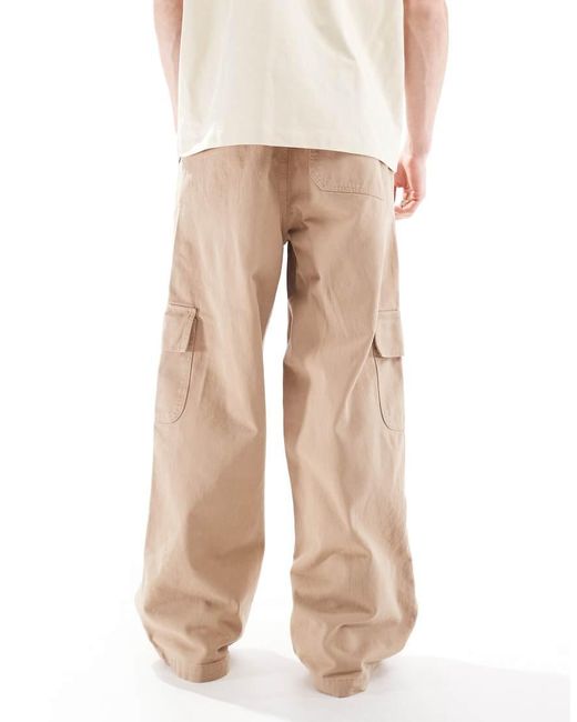 ASOS Natural Super baggy Pull On Cargo for men